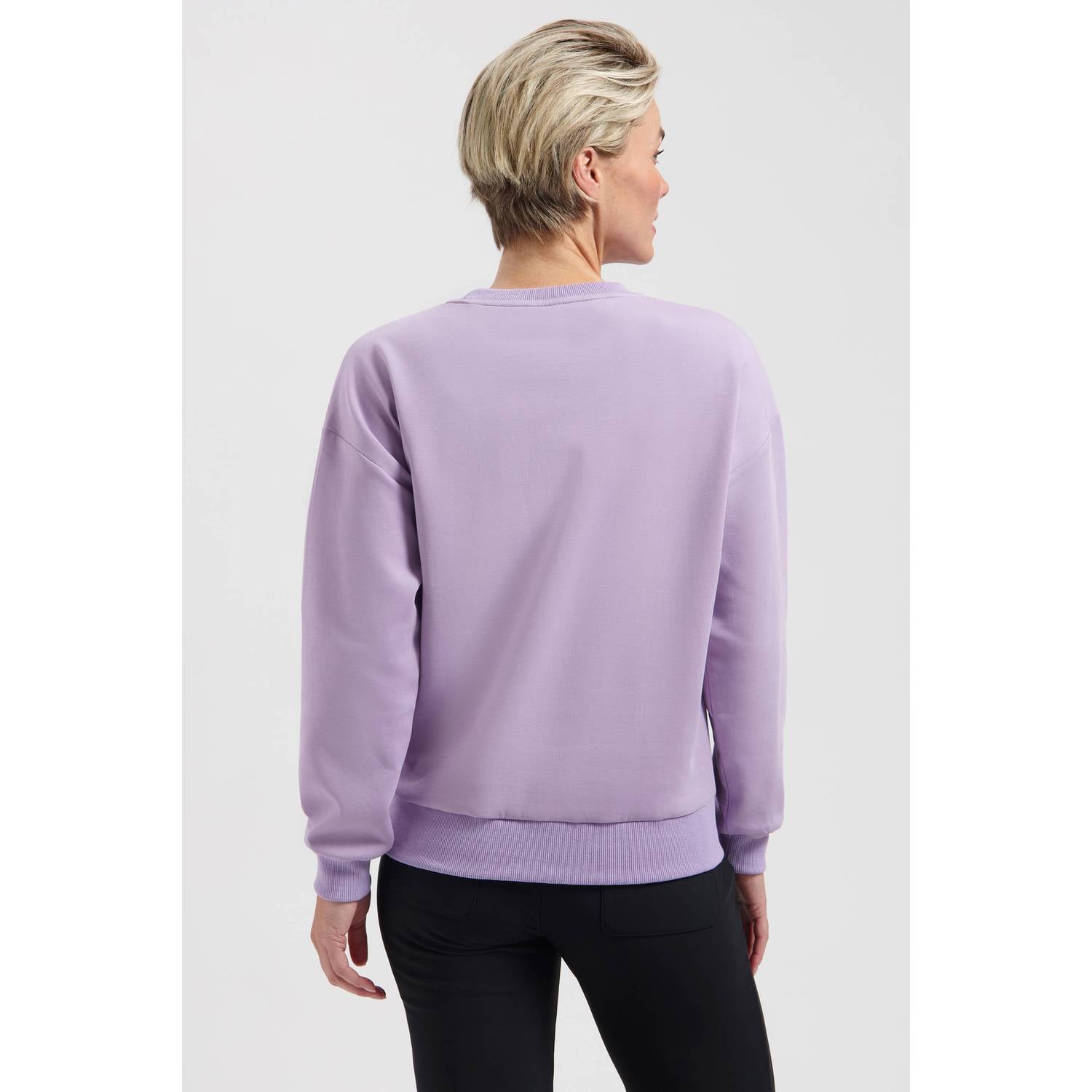 Lady Day sweater met tekst lila