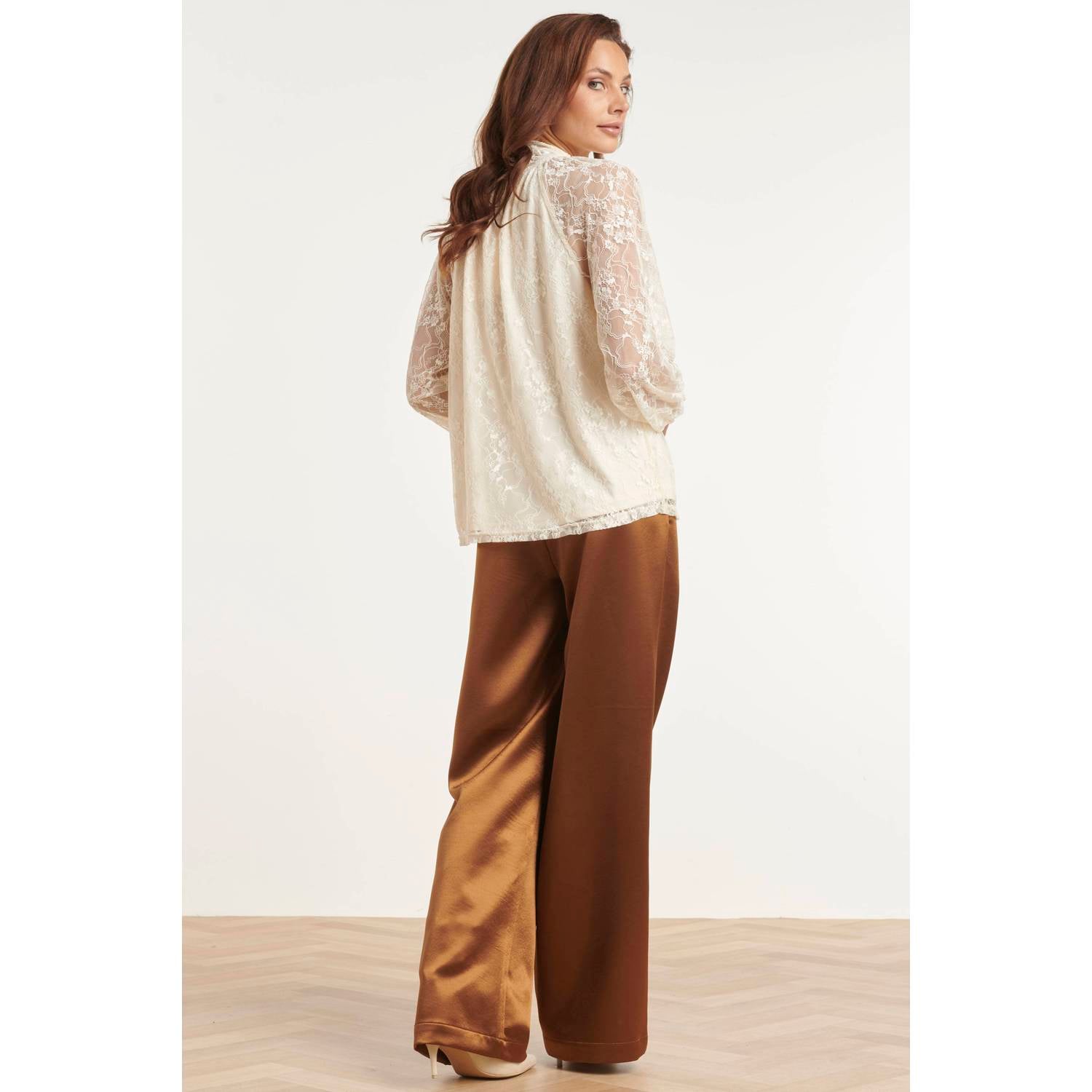 Smashed Lemon kanten blouse ecru