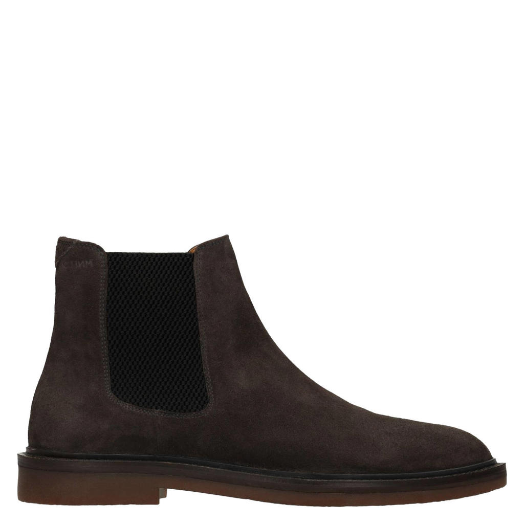 Manfield suède chelsea boots - antraciet