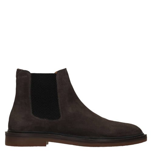Manfield suède chelsea boots antraciet