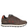 SUN68 Solid suède sneakers met logo - bruin