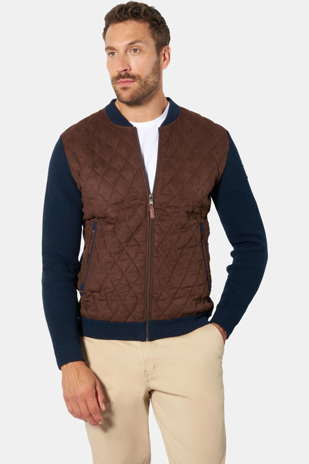 Babista Plus Size katoenen vest - bruin