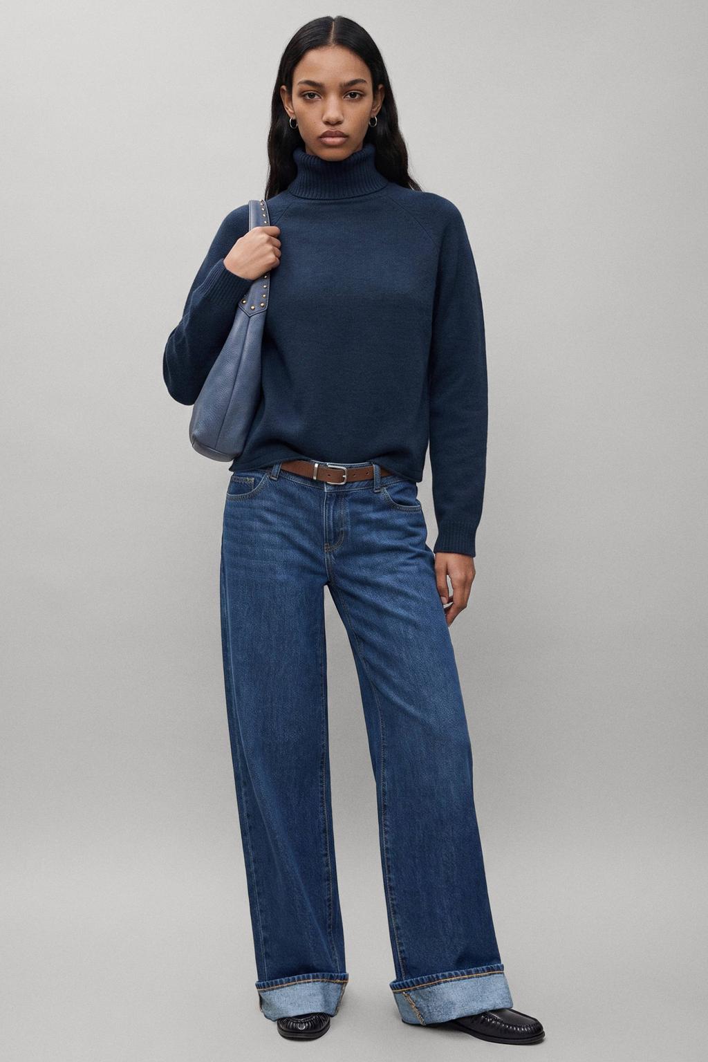 MANGO TEEN gebreide trui - marineblauw