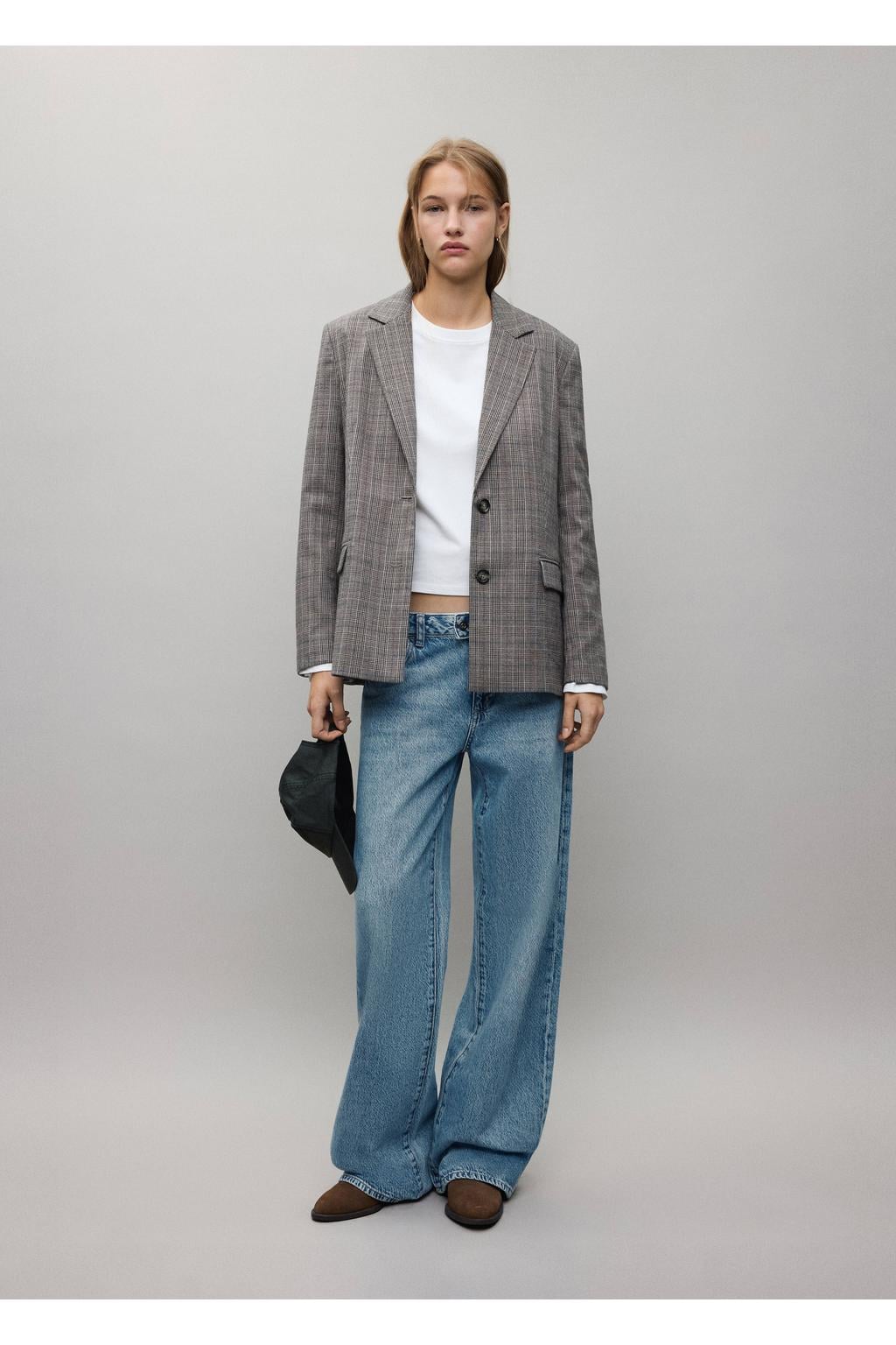 MANGO TEEN wide leg jeans - light blue