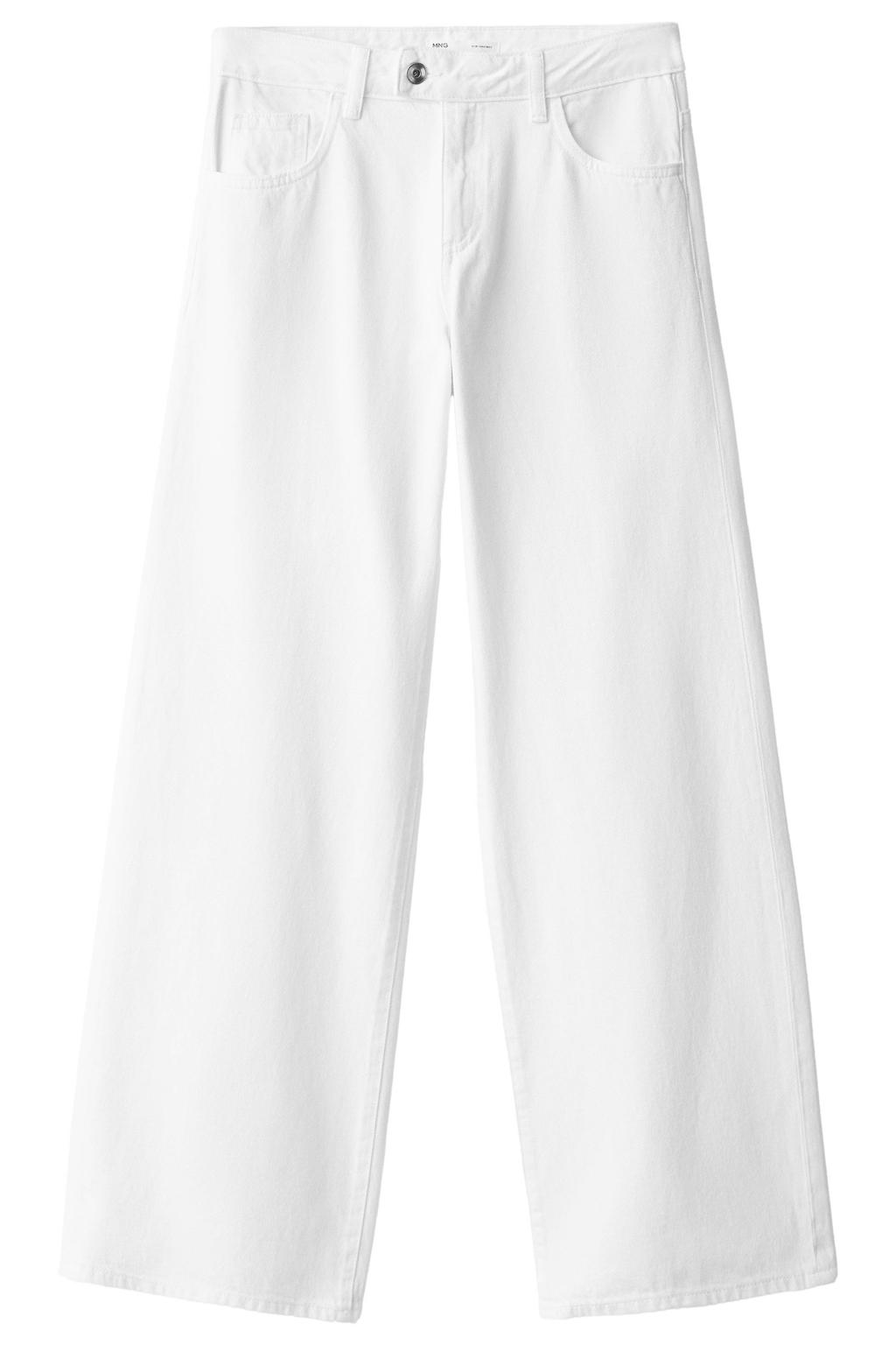 MANGO TEEN low waist wide leg jeans - wit