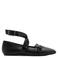 MANGO TEEN leren ballerina's met studs - zwart