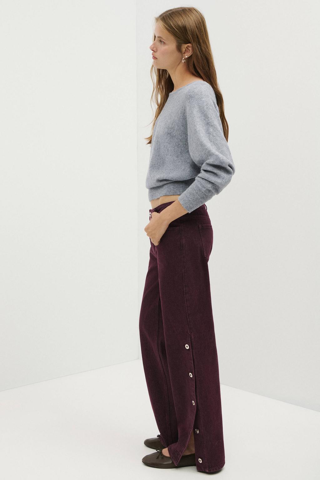 MANGO TEEN straight leg jeans - donkerrood