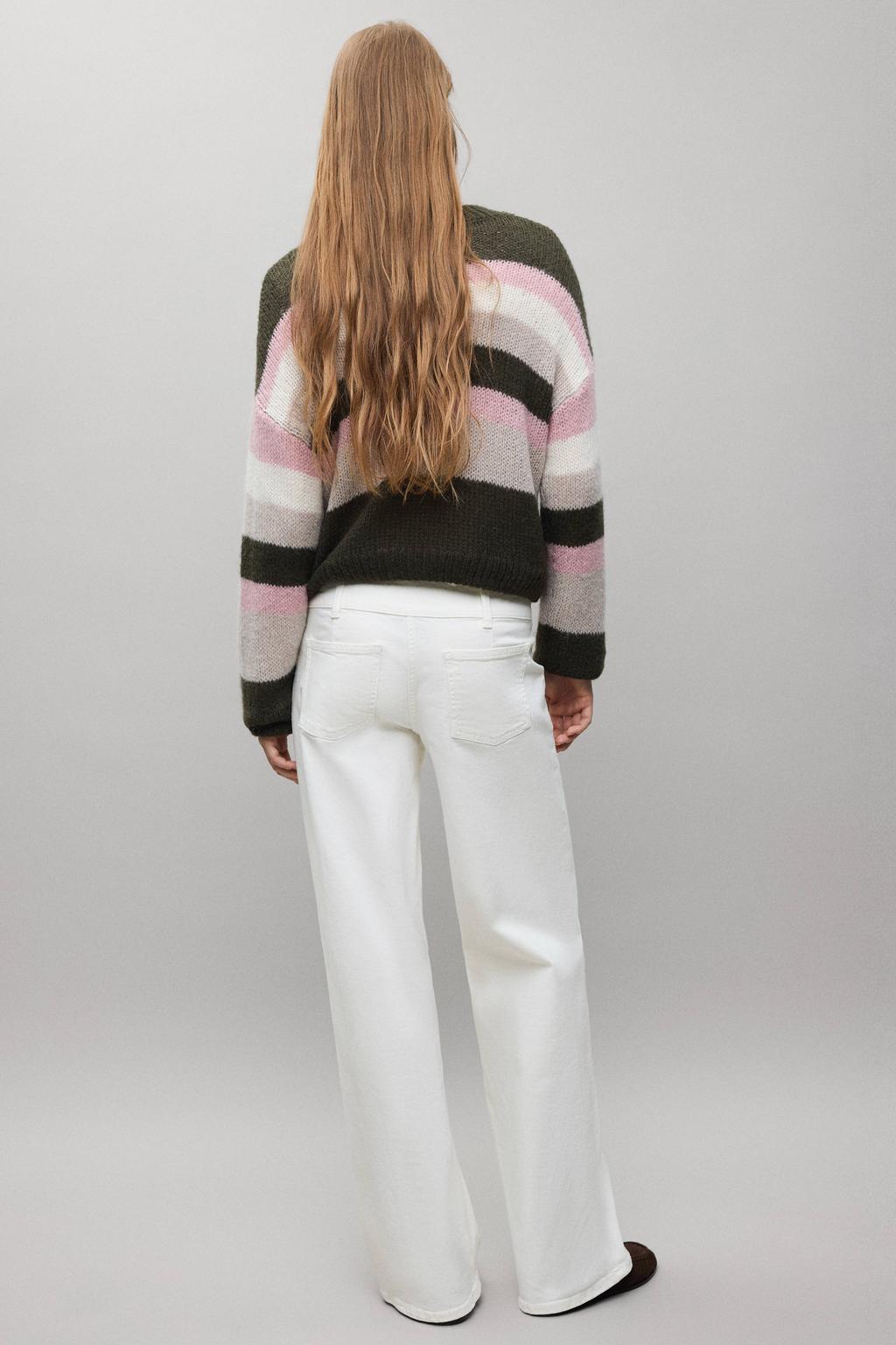 MANGO TEEN wide leg jeans - naturel wit