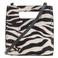 MANGO TEEN leren crossbody tas met zebraprint zwart/wit