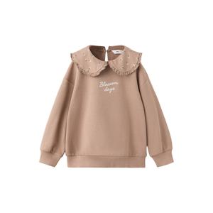 sweater met print - bruin