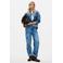 Desigual straight leg jeans met print - medium blue denim