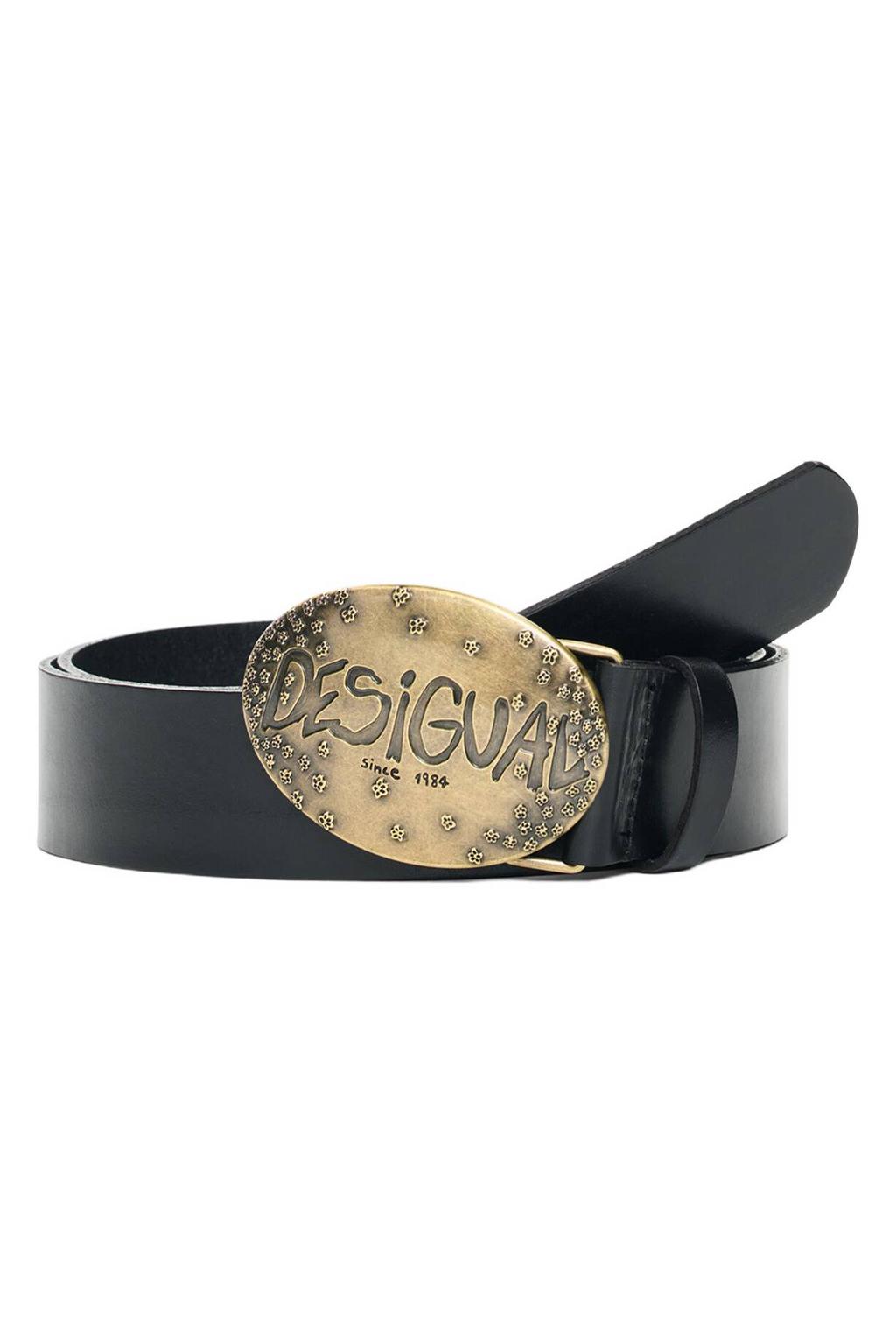 Desigual leren riem zwart