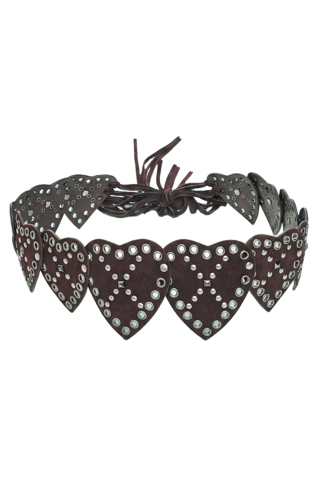 Desigual leren tailleriem donkerbruin