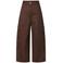 YAS wide leg casual broek - donkerbruin
