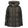 Airforce pufferjas met teddy details - donkergroen
