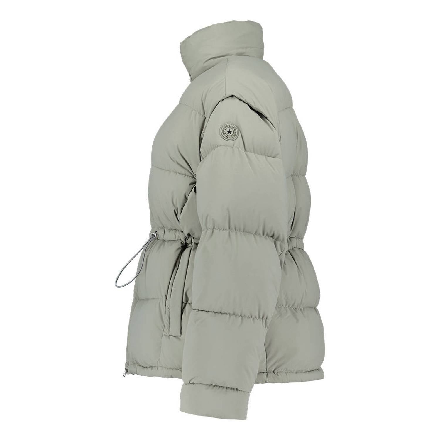 Airforce pufferjas grijsgroen