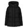 Airforce pufferjas met teddy details - zwart