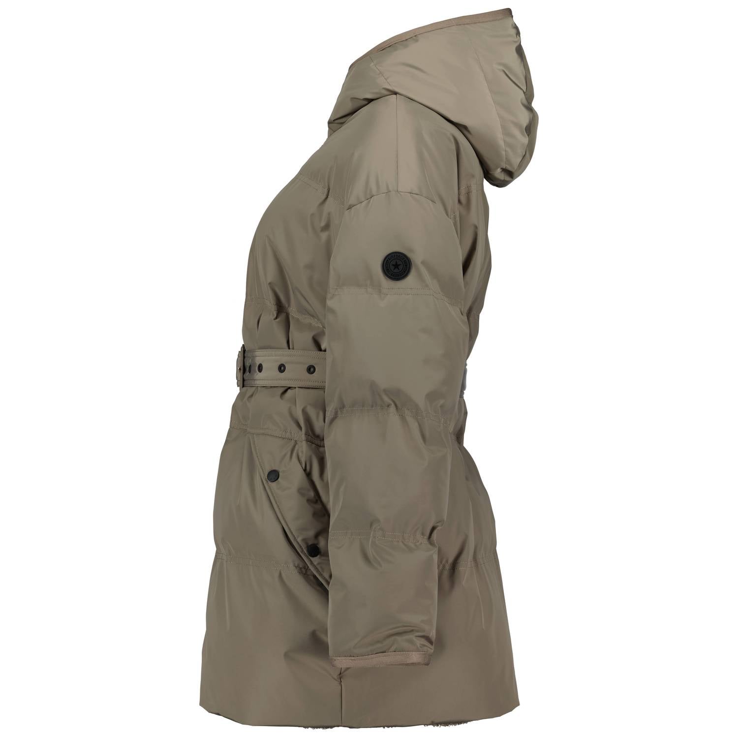 Airforce pufferjas met teddy details kaki
