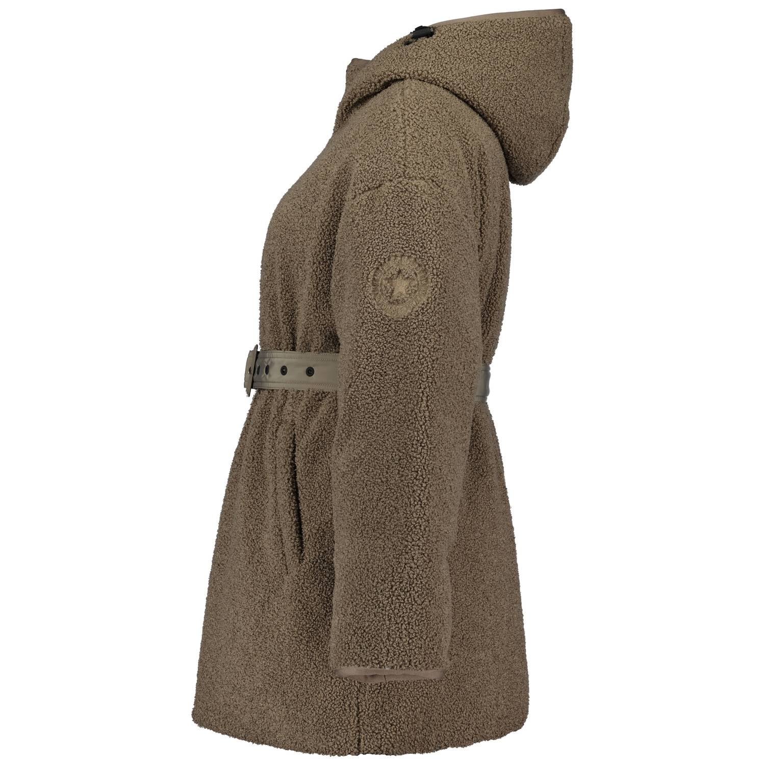 Airforce pufferjas met teddy details kaki