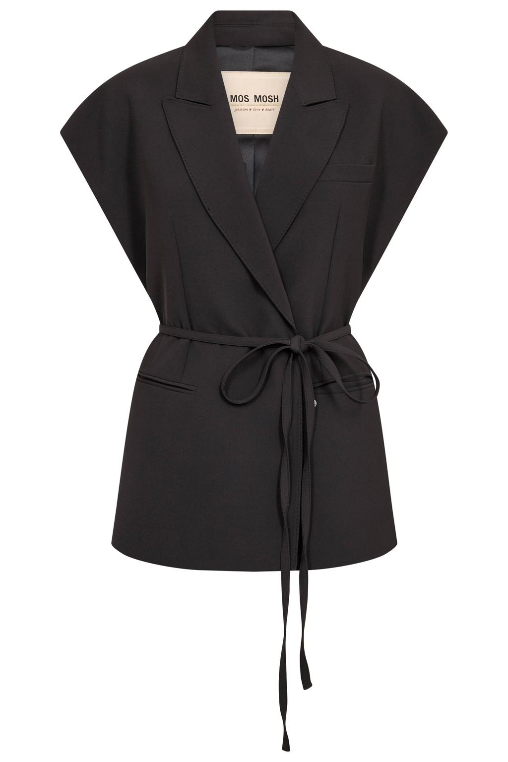 Mos Mosh travelstof gilet - zwart