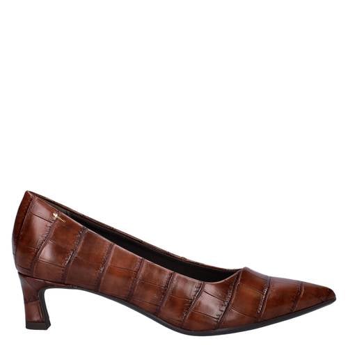 Tamaris pumps met dierenprint cognac