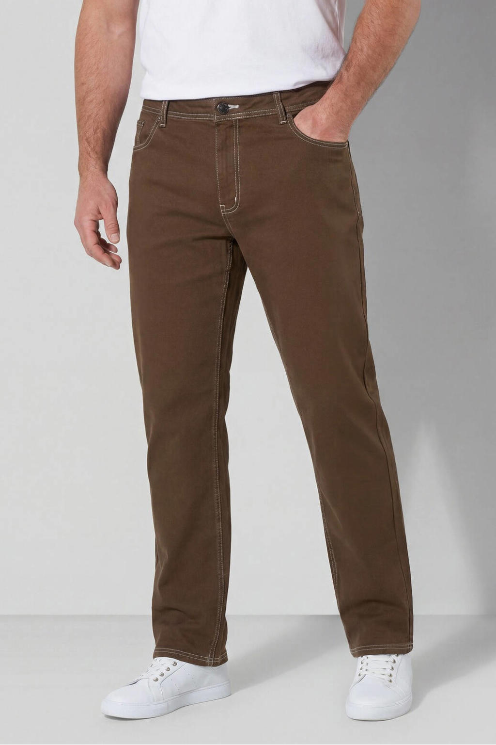 Jan Vanderstorm Plus Size broek - bruin
