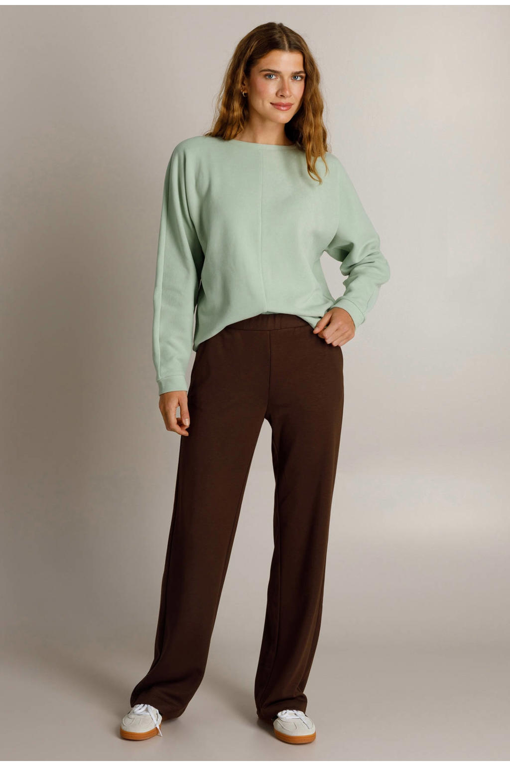 Ivy Beau wide leg broek - bruin