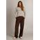 Ivy Beau gestreepte top - bruin/ecru