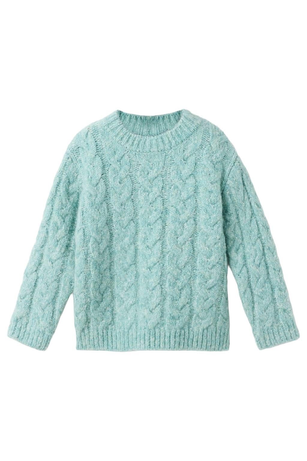 Mango Kids kabeltrui - turquoise