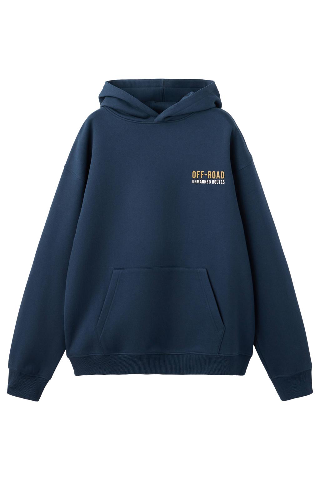 MANGO TEEN hoodie met tekst - marineblauw