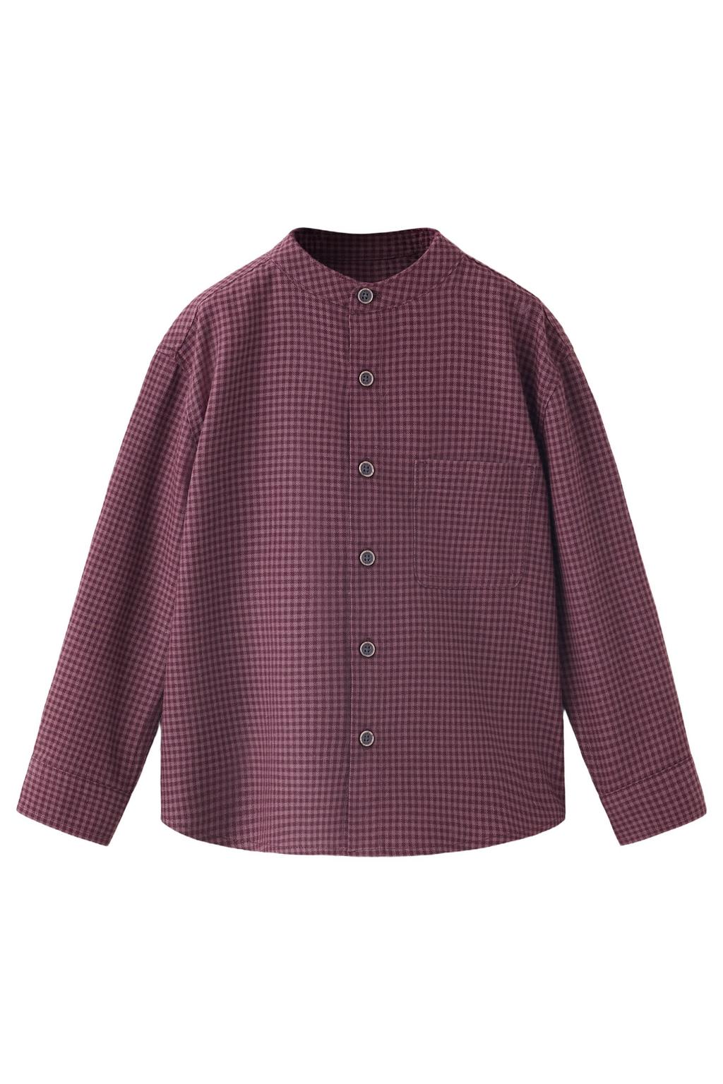 Mango Kids geruit casual overhemd - donkerrood