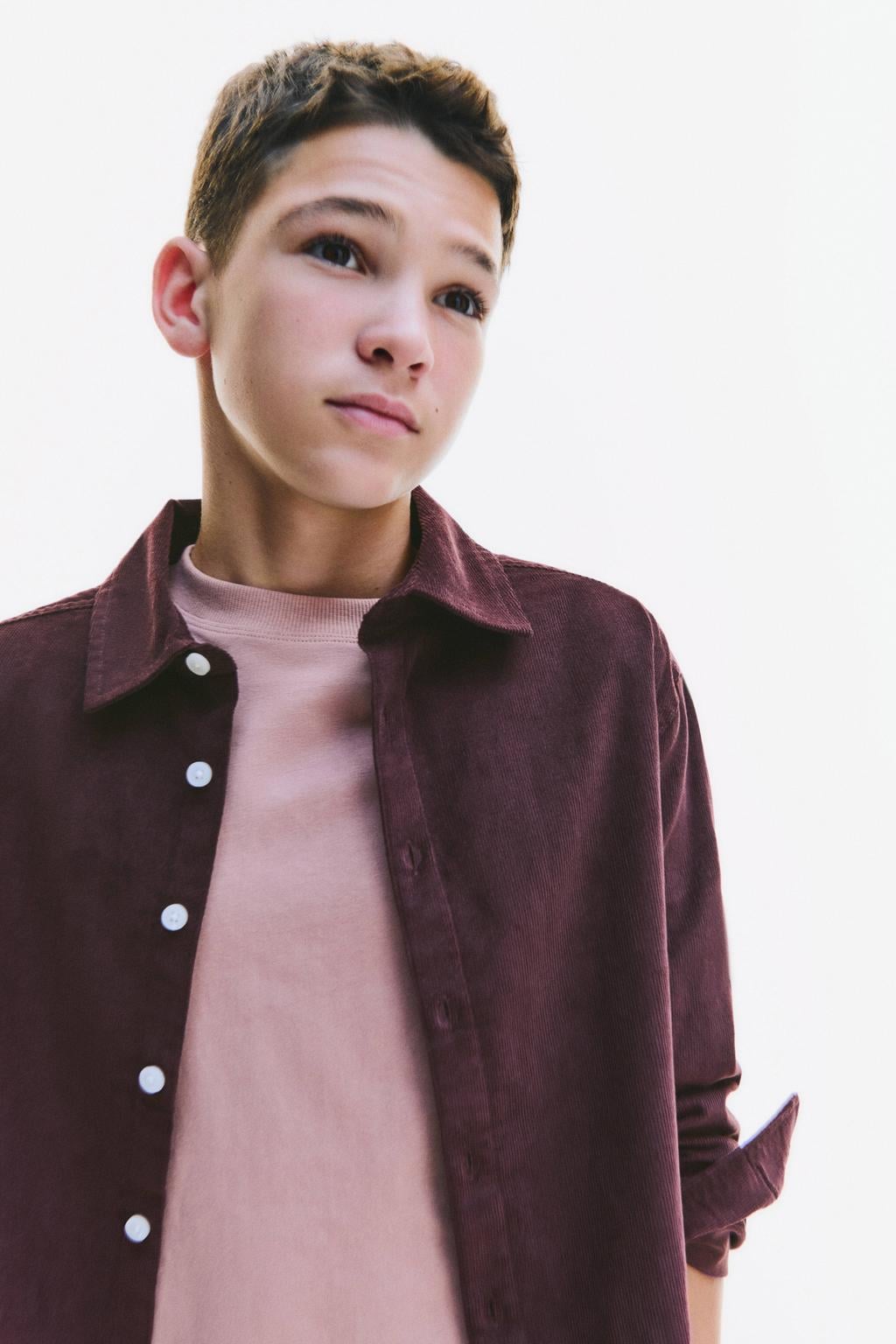 Mango Kids corduroy overhemd - donkerrood