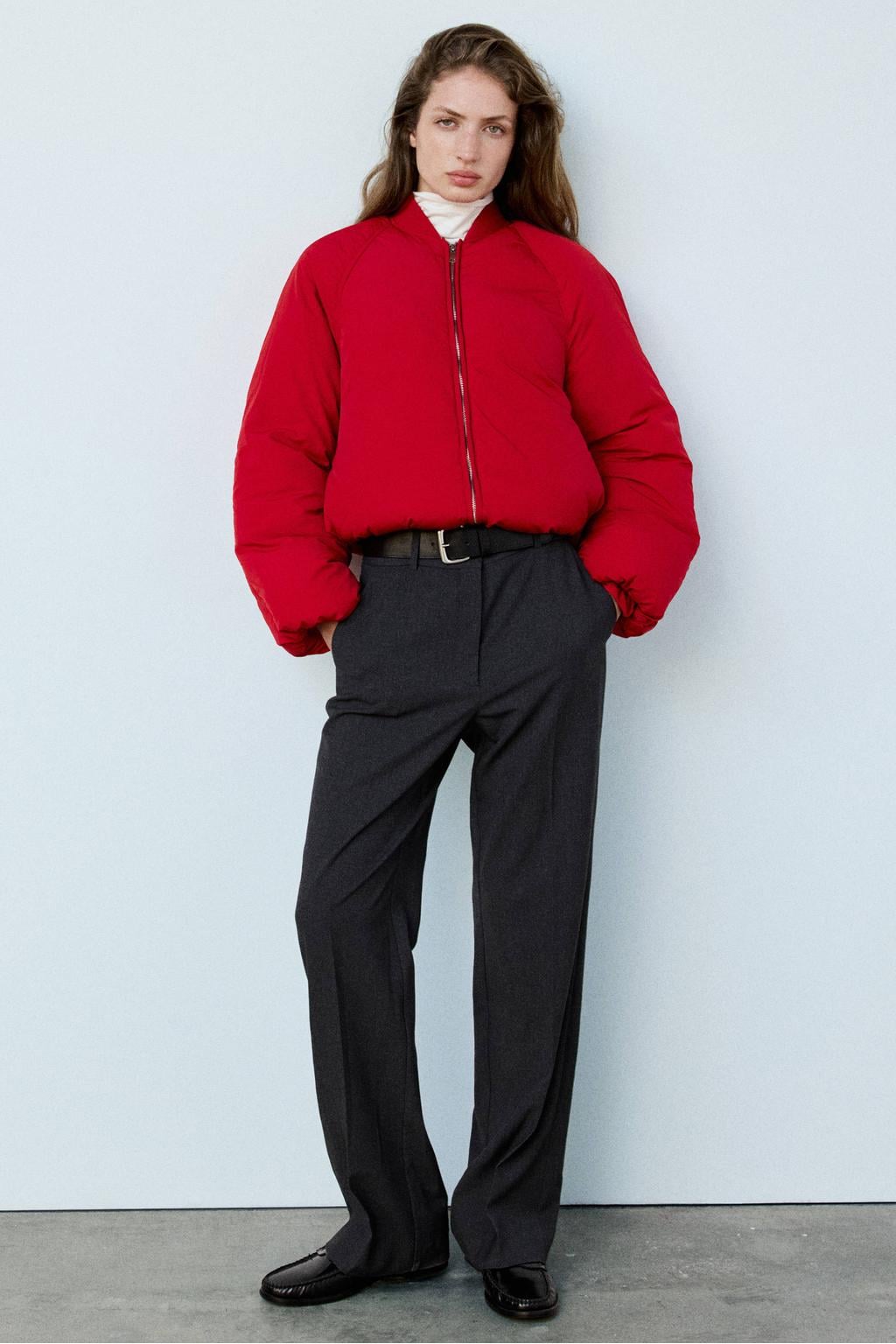 Mango winterbomberjack - rood