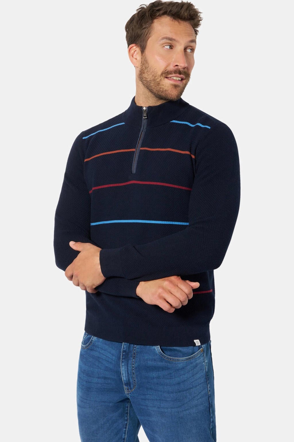 Babista Plus Size katoenen trui - donkerblauw