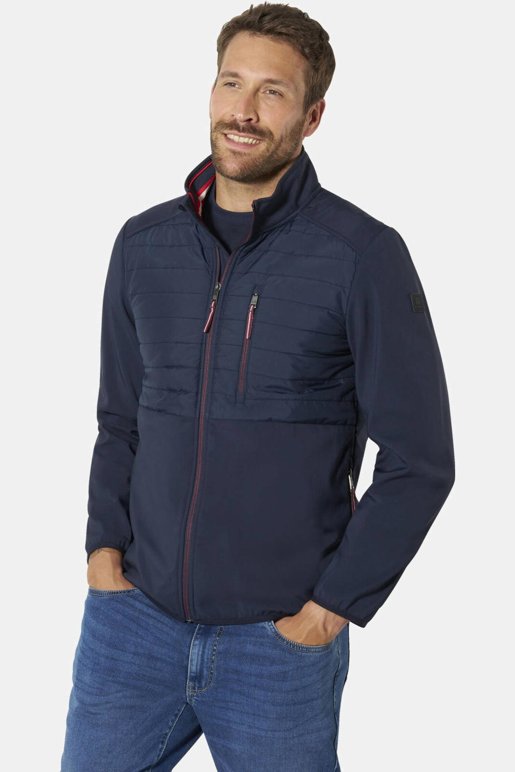 Babista Plus Size jas - donkerblauw