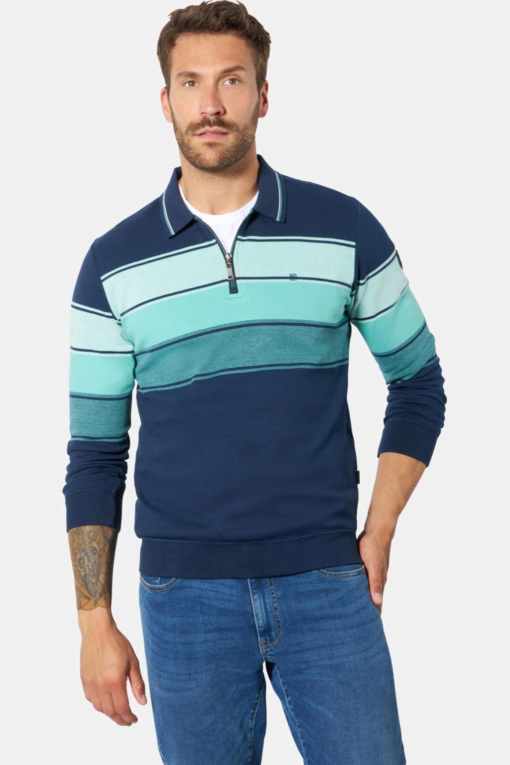 Babista Plus Size katoenen trui - donkerblauw