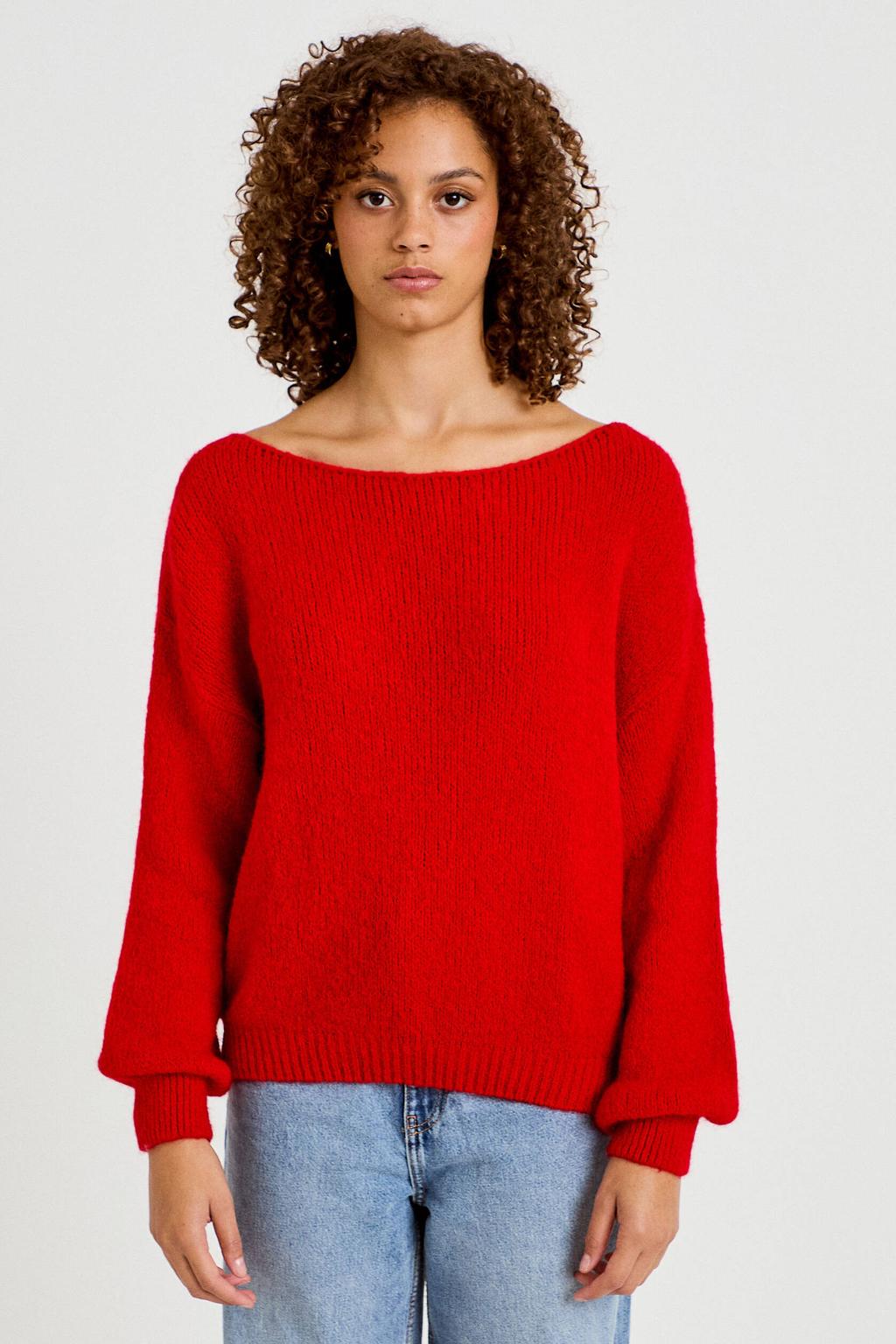 Cache Cache gebreide trui met wol - rood