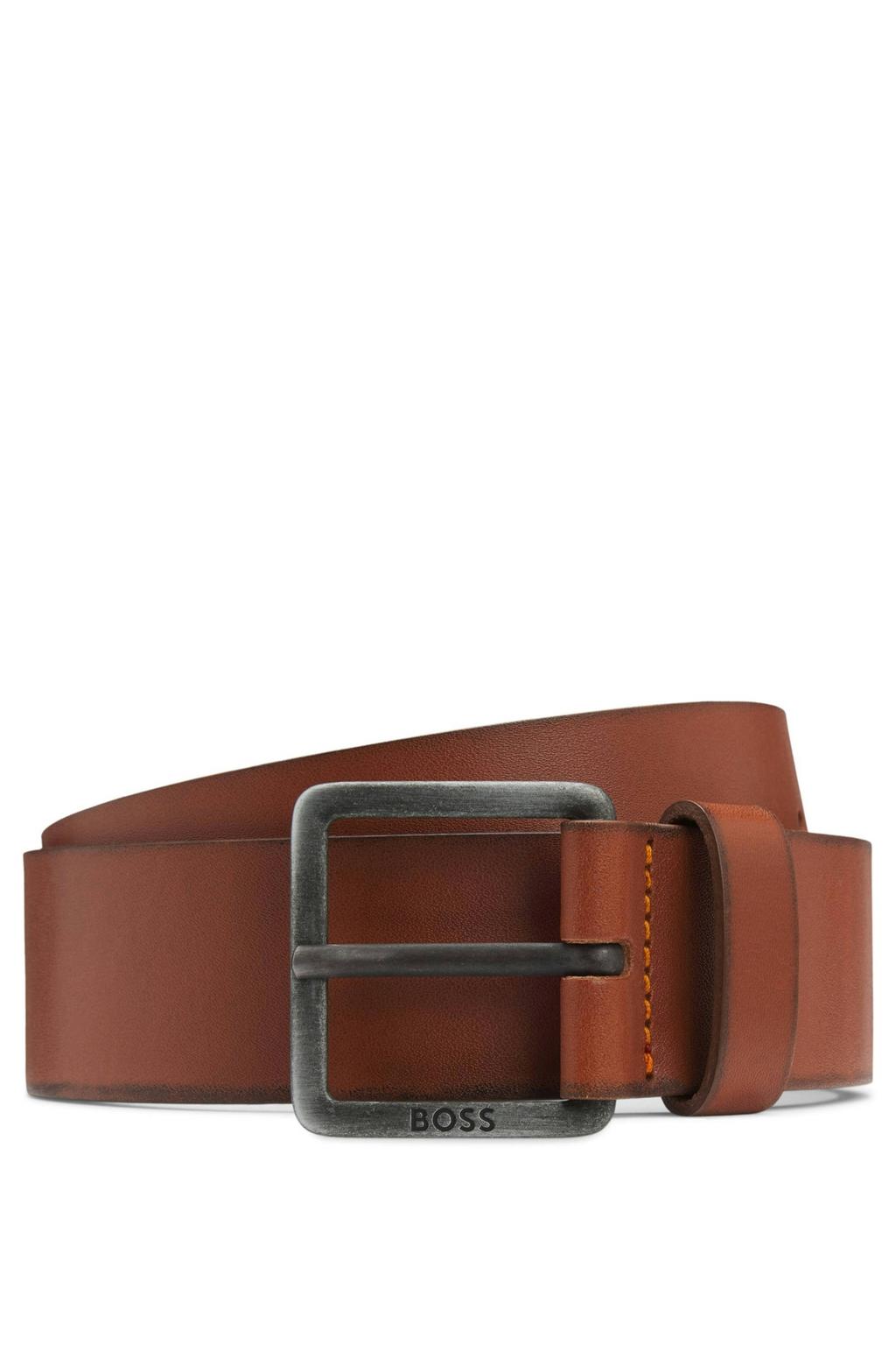 BOSS leren riem Jeeko bruin