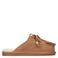Manfield suède pantoffels met kraaltjes - cognac