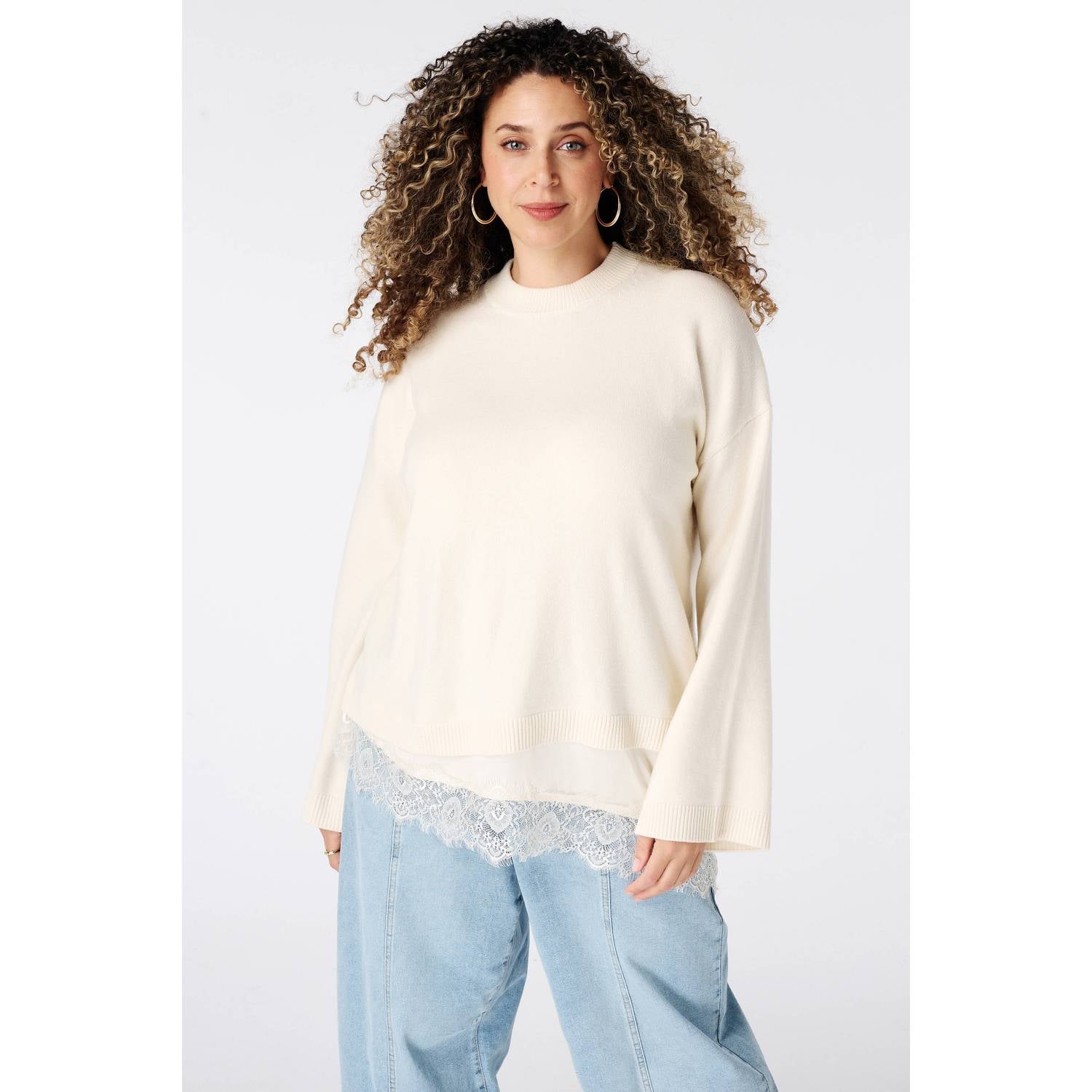 MS Mode gebreide trui beige