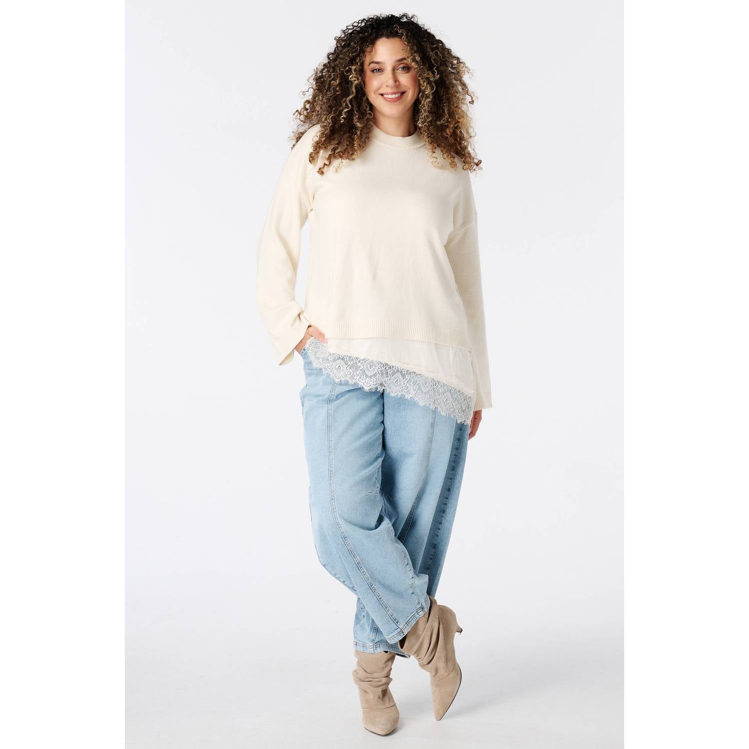 MS Mode gebreide trui beige
