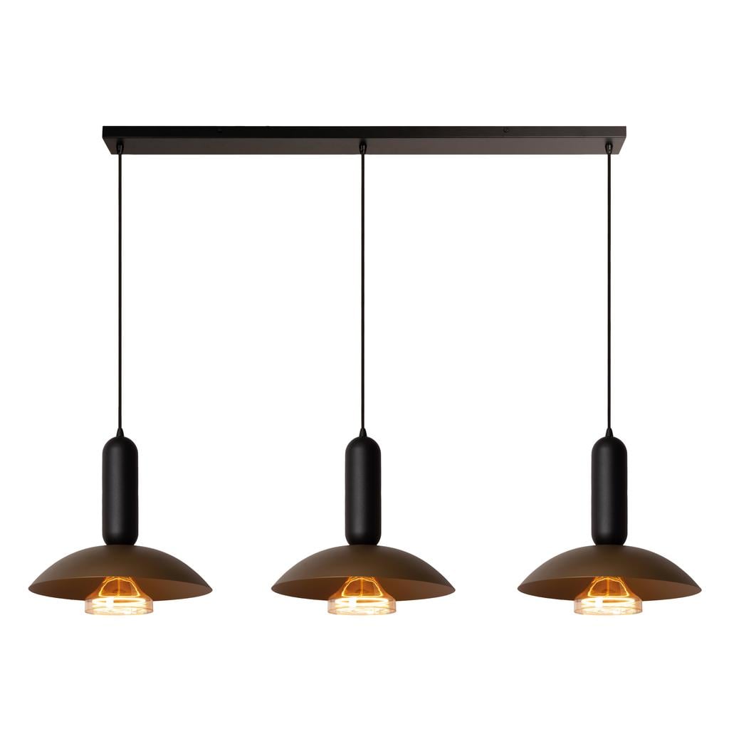 Lucide dimbare hanglamp GRANTHAM E27 Ø 40 cm - bruin