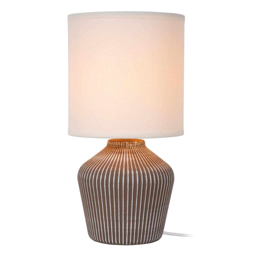 Lucide linnen tafellamp - taupe