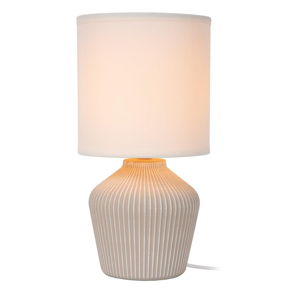 Lucide linnen tafellamp - beige