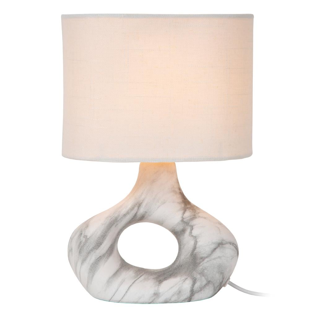 Lucide linnen tafellamp - wit