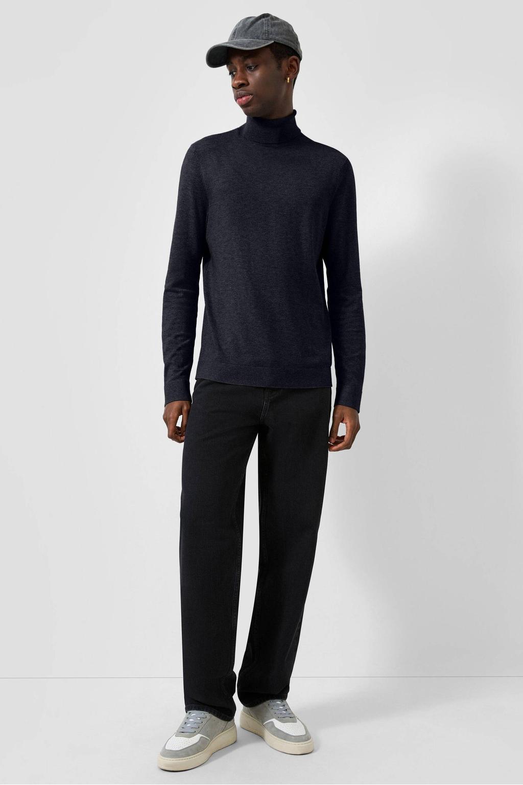 QS slim fit coltrui - marine