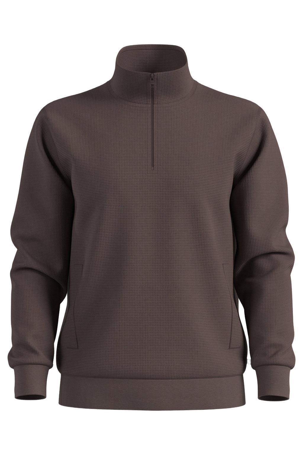 s.Oliver Big Size regular fit sweater - donkerbruin