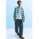 Mango Kids geruit overhemd - blauw/wit