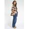 Est'seven geruite oversized blazer - bruin/ecru