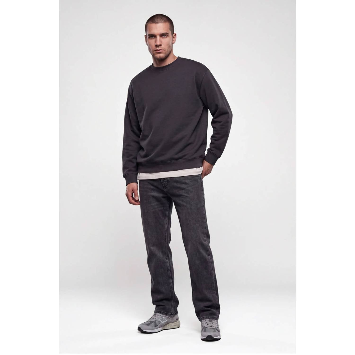Shoeby relaxed fit sweater antraciet